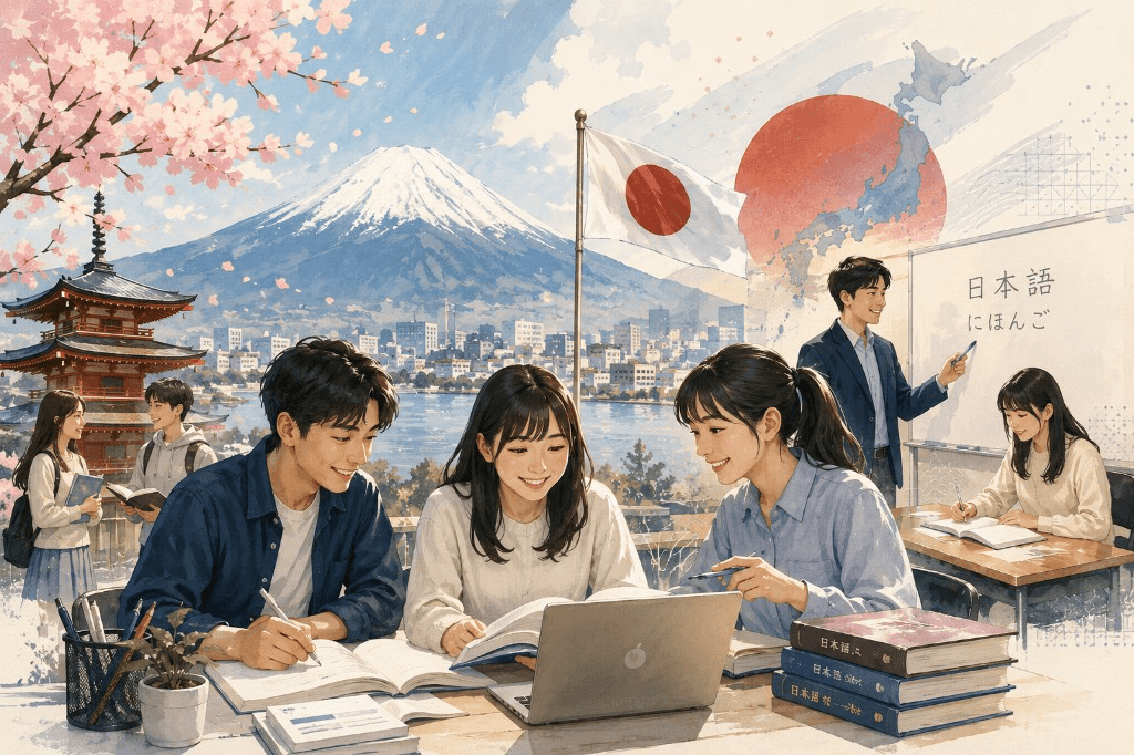 Pembelajaran bahasa Jepang di SHINSHU GAKUIN CENTRE